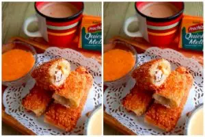 Cara membuat roti tawar gulung isi tuna mozarella, lezat dan cocok jadi menu sarapan