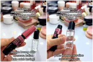 Cara atasi maskara kering ini simpel cuma dicampur duraline, lebih hemat nggak perlu beli produk baru
