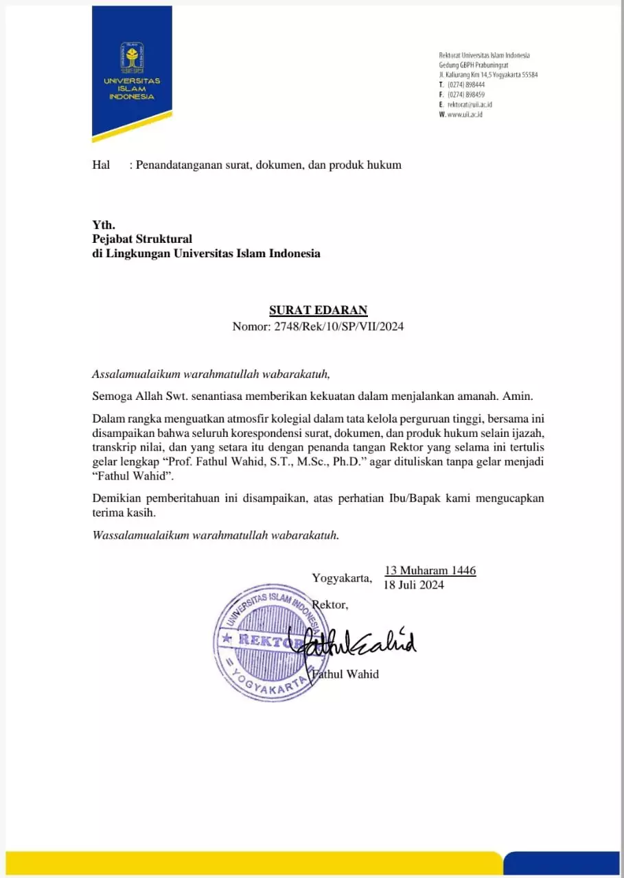 sosok rektor uii fathul wahid © 2024 brilio.net