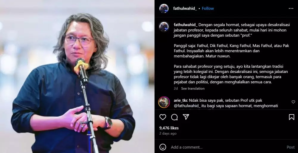 sosok rektor uii fathul wahid © 2024 brilio.net