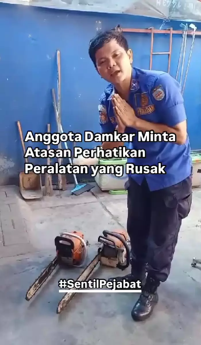 damkar tunjukkan peralatan yang rusak © Instagram damkar tunjukkan peralatan yang rusak © Instagram