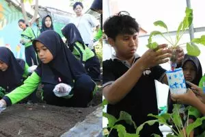 Peringati hari anak nasional, ini cara unik BRI ajak anak SD belajar tanam hidroponik