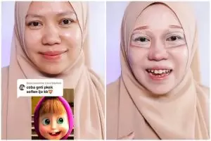 Ditonton lebih dari 2,5 juta kali, riasan cewek tiru Masha And The Bear ini hasilnya di luar dugaan