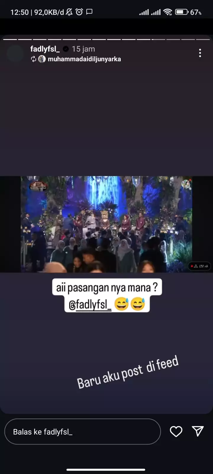 Momen Fadly Faisal kondangan ke nikahan Thariq Halilintar-Aaliyah Massaid dari berbagai sumber