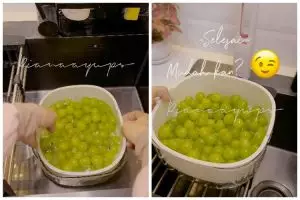 Bukan direndam cuka, ini cara cuci anggur agar kuman dan lapisan lilin hilang ditambah 2 bahan dapur