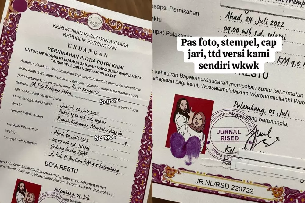 undangan nikah mirip ijazah  © 2024 TikTok