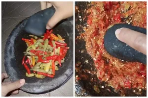 Tak perlu ditaburi garam dulu, ini trik mengulek sambal supaya lebih cepat halus dan nggak bikin pegal