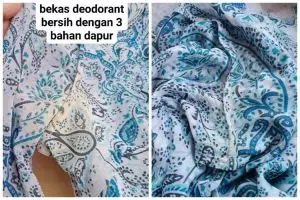 Ketiak baju jadi menguning karena noda deodoran? Ini trik membersihkannya cuma modal 3 bahan dapur