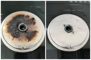 Cara ampuh enyahkan kerak gosong di kompor tanam, sekali gosok langsung kinclong maksimal