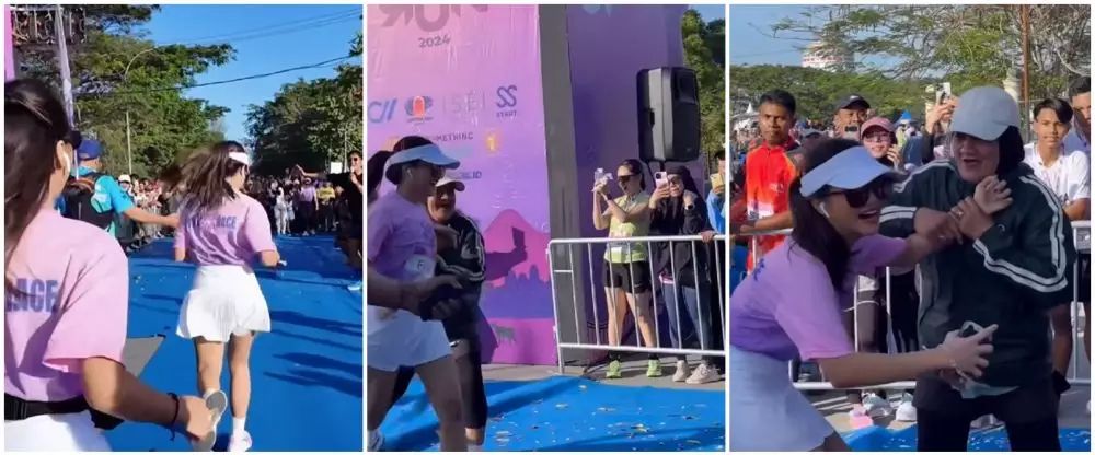 kronologi fuji dikerubung emak emak di garis finish © berbagai sumber