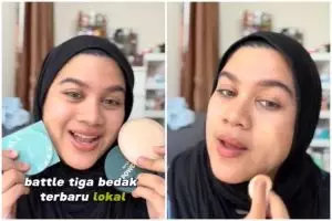 Diklaim oily skin friendly, ini battle review 3 bedak two way cake lokal yang viral di TikTok