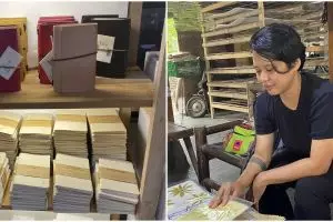 Termasuk sampah penyebab gas metana, wanita ini daur ulang limbah kertas dan karangan bunga jadi buku