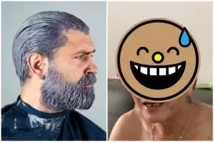 Momen kocak bapak-bapak semir rambut sendiri H-1 acara penting, hasilnya bikin panik keluarga