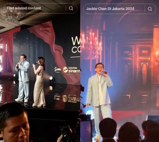 Jackie Chan tiba di Indonesia  © TikTok