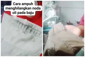 Tak perlu detergen, ini cara menghilangkan noda oli hitam di celana cukup tambah 1 bahan dapur