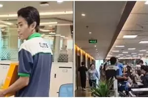 Momen office boy kena prank dari karyawan ini ujungnya bikin haru, definisi memanusiakan manusia