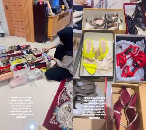 keluarga Haji Faisal barang peninggalan Vanessa © Instagram