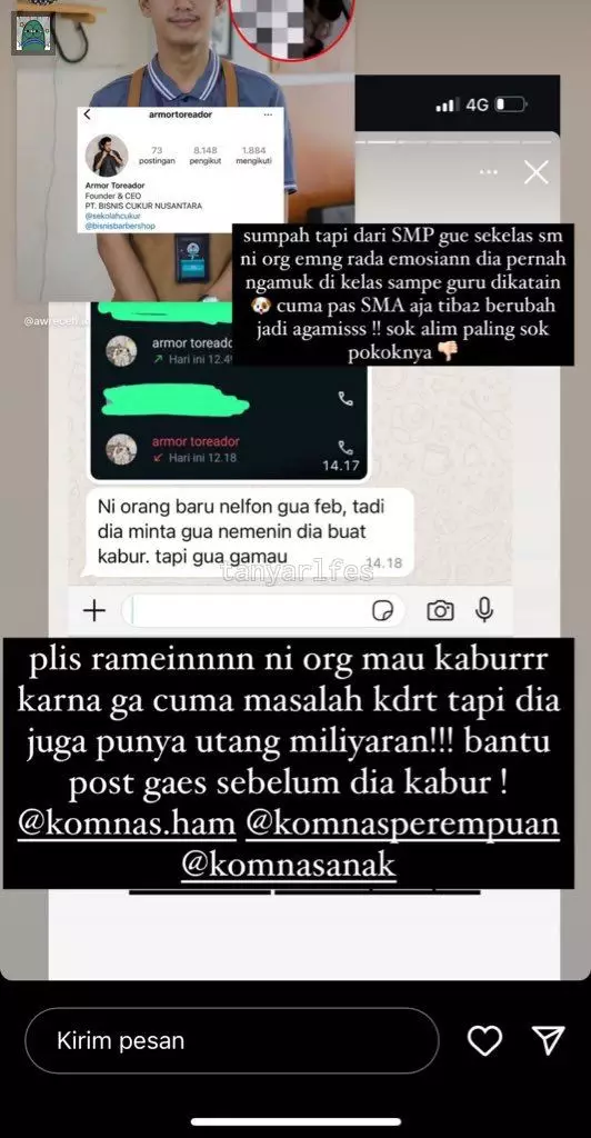 tabiat armor toreador saat sekolah © twitter