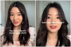 Trik bikin rambut tipis tampak bervolume ala idol K-Pop ini mudah, cuma perlu 2 langkah
