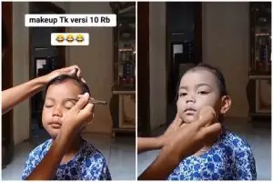Tutorial makeup perpisahan anak TK ini cuma dibanderol Rp 10 ribu, hasilnya nggak bikin terlihat menor