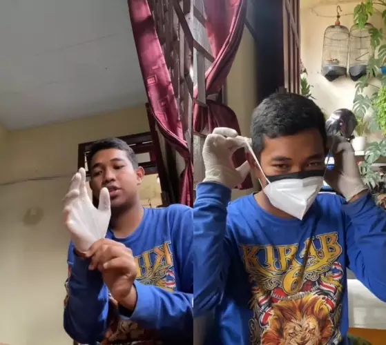 Pemilik kos geledah kamar penyewa © TikTok Pemilik kos geledah kamar penyewa © TikTok