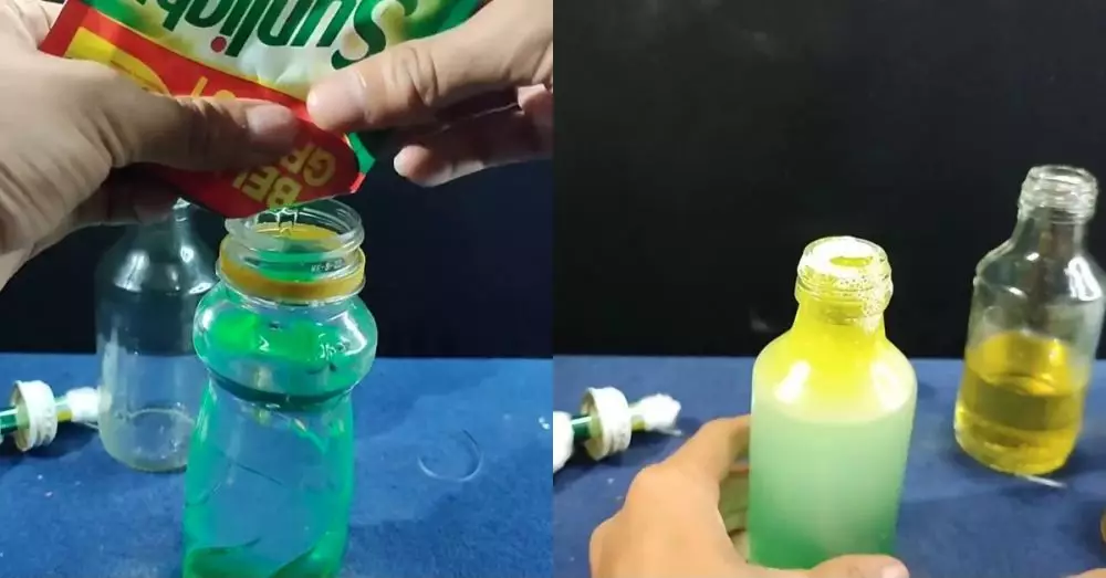 Sabun cuci piring disulap jadi minyak tanah untuk lilin © YouTube Sabun cuci piring disulap jadi minyak tanah untuk lilin © YouTube