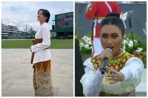 Sama-sama tampil dengan nuansa putih, 7 adu gaya makeup Mawar Eva dan Novia Bachmid