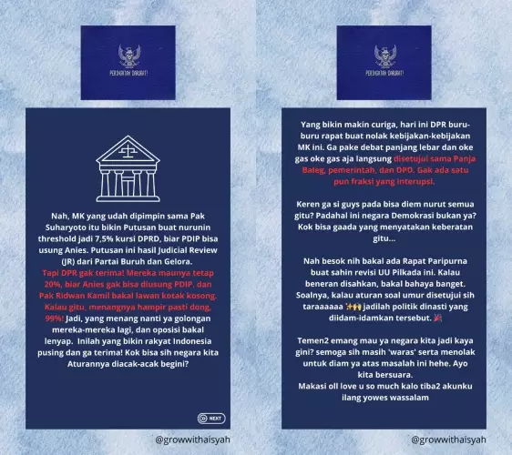 selebriti serukan kawal putusan MK © X