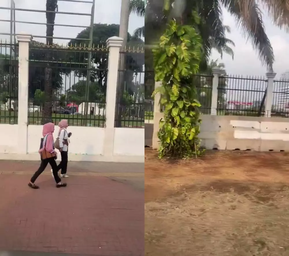 kondisi gedung dpr ri setelah demo © 2024 X