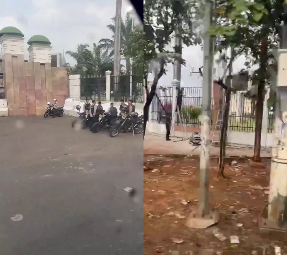 kondisi gedung dpr ri setelah demo © 2024 X