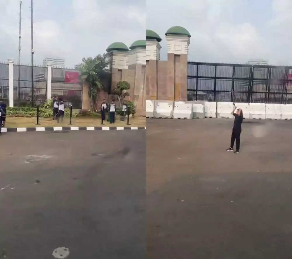 kondisi gedung dpr ri setelah demo © 2024 X