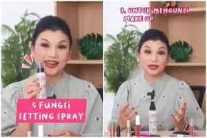 Nggak cuma untuk mengunci riasan, wanita ini bagikan 4 fungsi setting spray untuk maksimalkan makeup