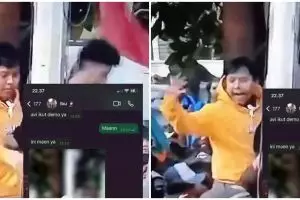 Ketahuan emak ikut demo di DPR gegara nampang di TV, momen apes pria ini bikin ngakak