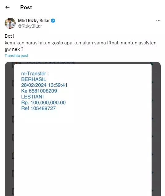 Rizky Billar spill penghasilannya © berbagai sumber Rizky Billar spill penghasilannya © berbagai sumber