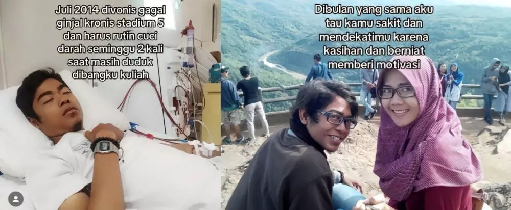 wanita Semarang temani pasangannya cuci darah © TikTok