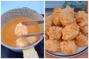 Tanpa ditambah tepung beras, ini trik goreng tahu agar adonan keriting dan renyah pakai 2 bahan dapur