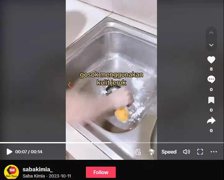 Trik atasi wastafel bau dan kusam cuma modal 2 bahan © TikTok Trik atasi wastafel bau dan kusam cuma modal 2 bahan © TikTok