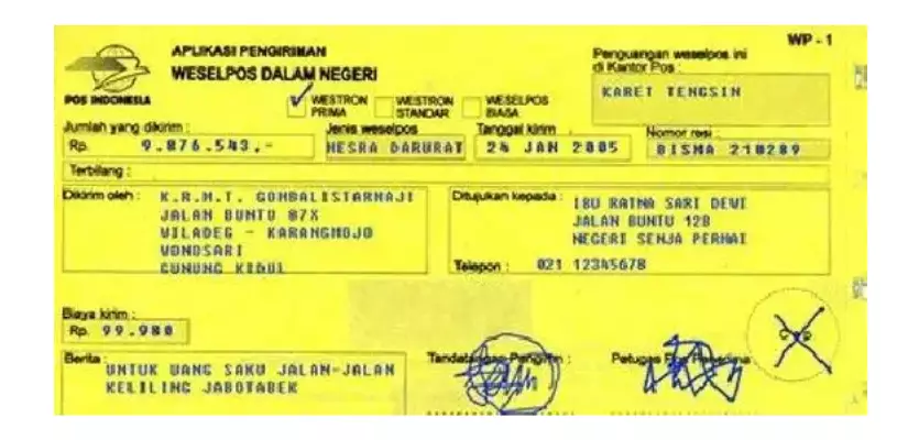 Contoh surat berharga © 2024 freepik.com