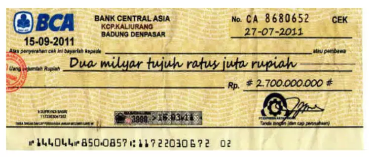 Contoh surat berharga © 2024 freepik.com