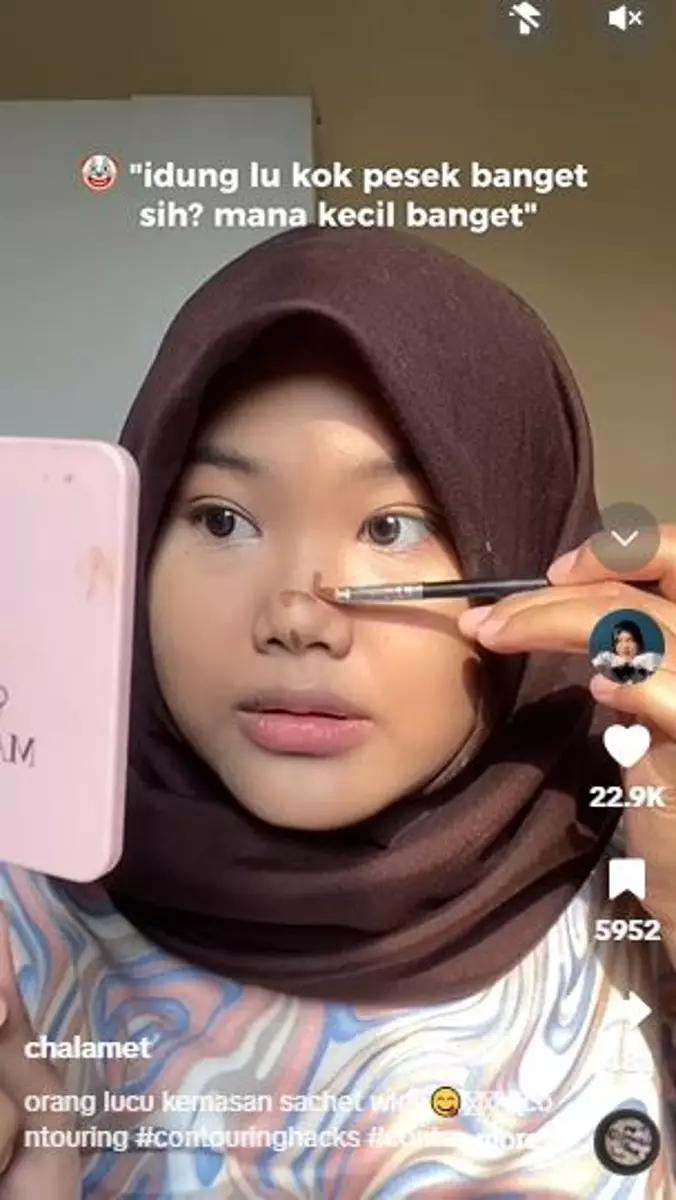 Cara kontur hidung pesek dan kecil jadi auto mancung bak filler TikTok
