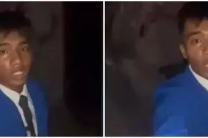 Kehabisan ide bikin video kreatif perkenalan, mahasiswa ini malah pilih uji nyali di rumah hantu