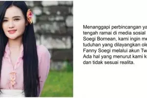 Fanny Soegi sindir mantan bandnya tak transparan soal royalti, begini klarifikasi pihak Soegi Bornean