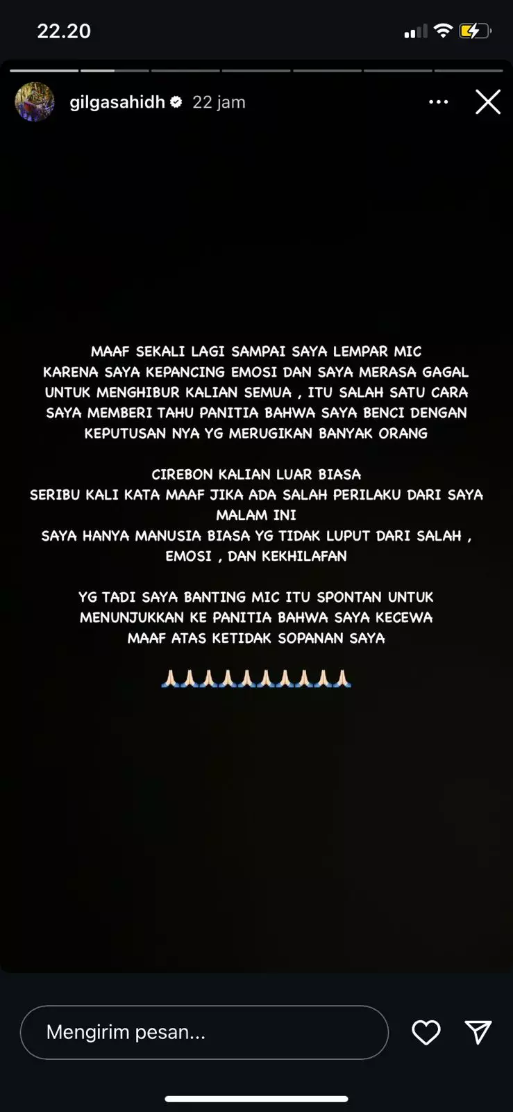 Gilga Sahid angkat bicara berbagai sumber Gilga Sahid angkat bicara berbagai sumber