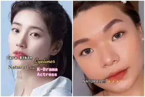 Hasilnya natural, ini trik bikin eyeliner ala idol K-Pop yang bikin tampilan mata lebih bulat