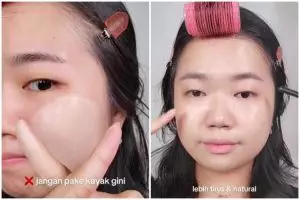 Jangan dipoles, begini trik memakai foundation agar riasan lebih natural, flawless, dan tidak dempul