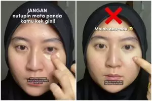 Jangan langsung di-cover pakai concealer, ini trik samarkan mata panda agar hasilnya nggak abu-abu