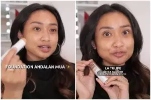 Review La Tulipe foundation stick andalan para MUA diklaim antilongsor, beneran waterproof?