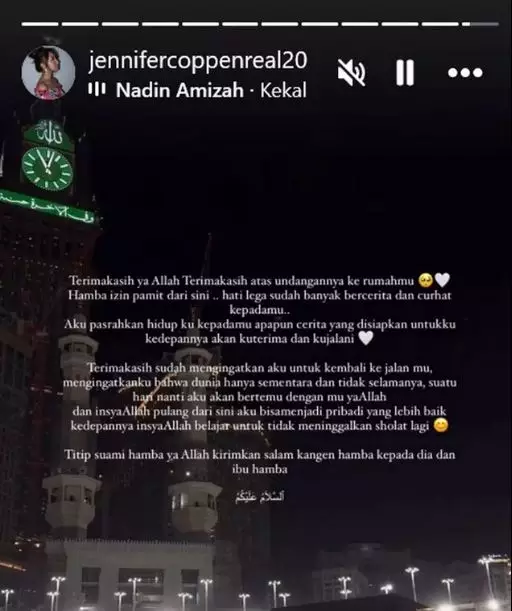 Jennifer Coppen titip salam kangen © 2024 Instagram Jennifer Coppen titip salam kangen © 2024 Instagram