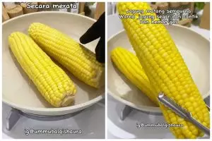 Lebih hemat gas, ini trik merebus jagung agar hasilnya tak mengerut dan matang sempurna dalam 10 menit