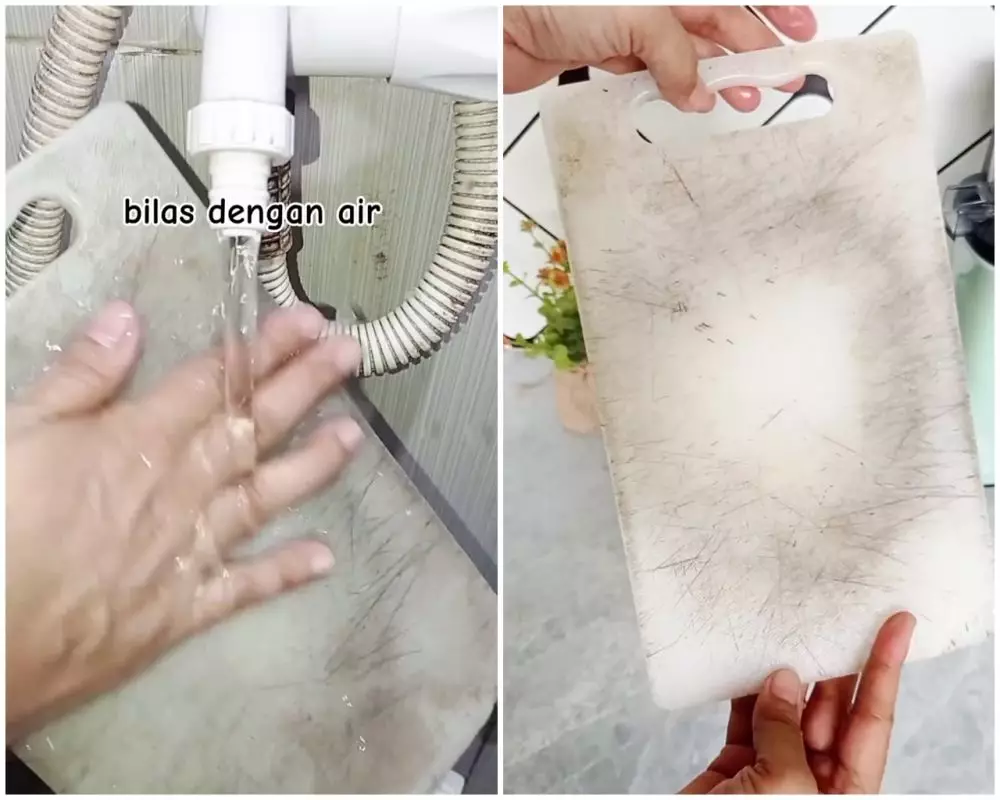 This method for cleaning moldy and black plastic cutting boards is effective in making them